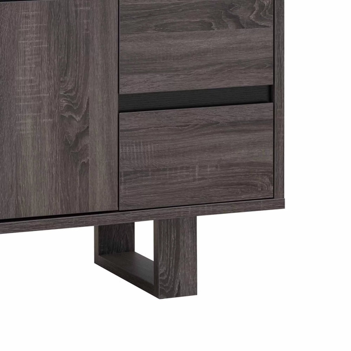 60 Inch Gray TV Media Console with 2 Drawers and 1 Cabinet R635