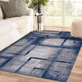 Blue 8x10 Geometric Area Rug S60886