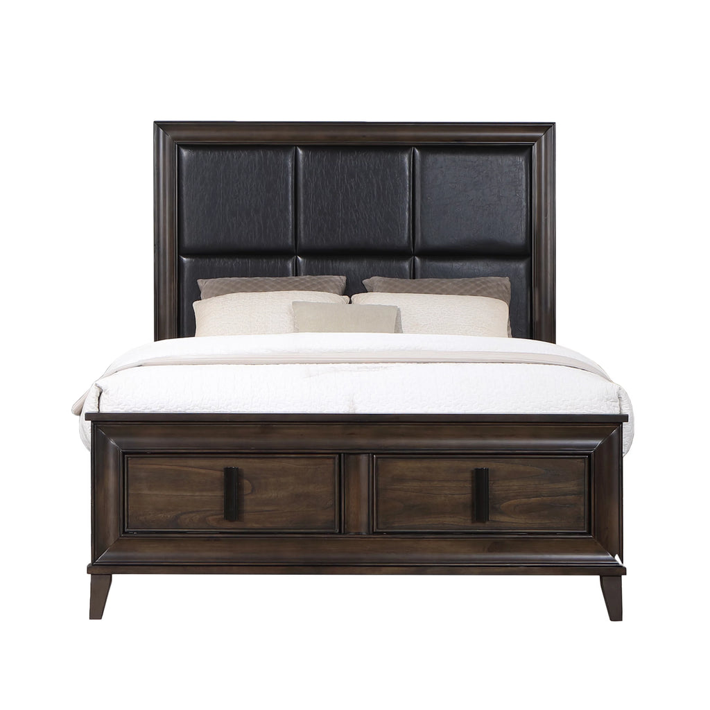 Dark Brown 3-Piece Upholstered Storage Bedroom Set U531202