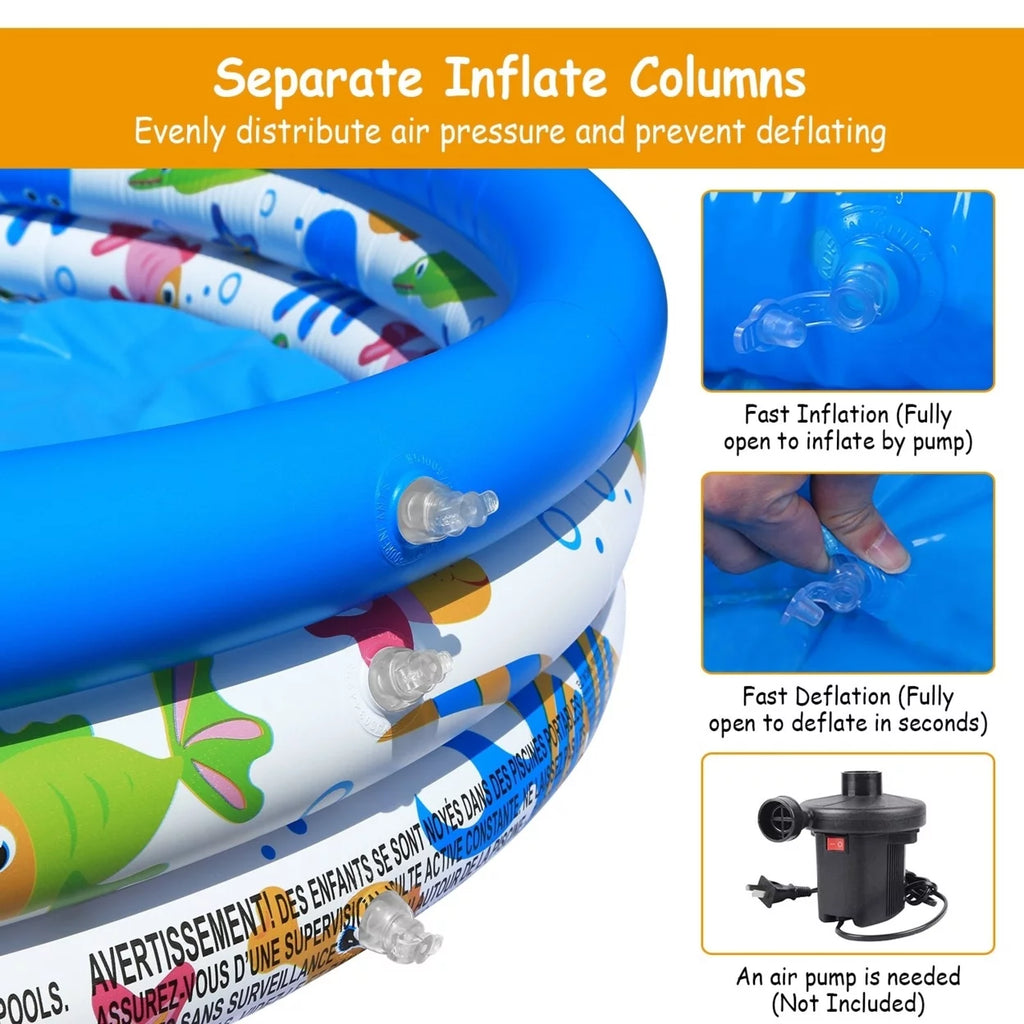 48x10in Inflatable Round Swimming Pool T5569