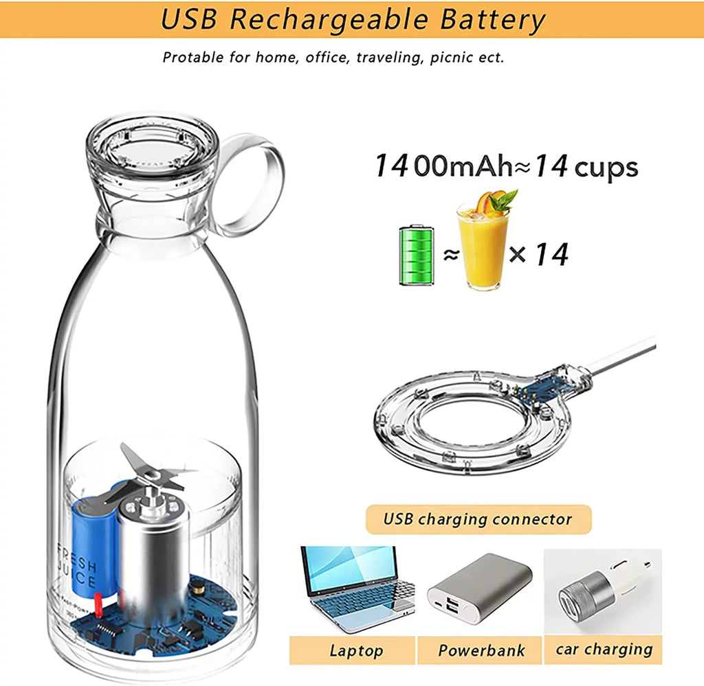 Pink Portable USB Blender U5480