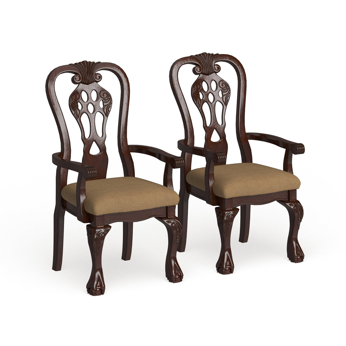 Cherry Arm Chair Set of 2 P21904