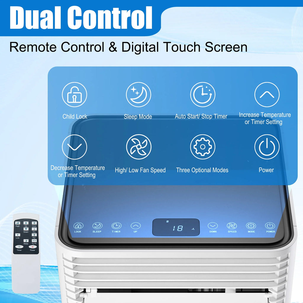 5000 BTU Portable Air Conditioner 3-in-1 Black D3579