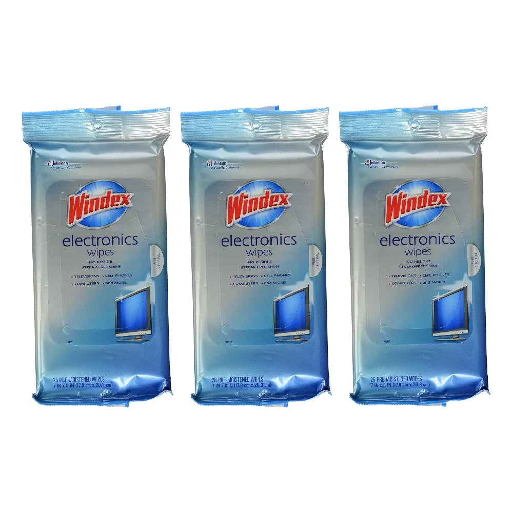 Pre Moistened Electronics Wipes 25 Count 3 Pack D9794