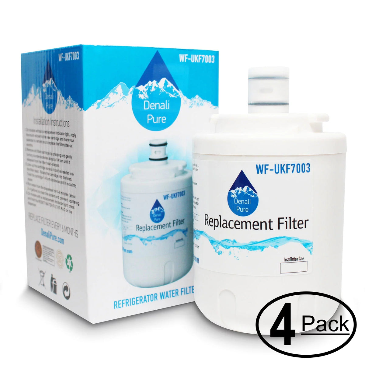 4-Pack Refrigerator Water Filter Cartridge Y3941