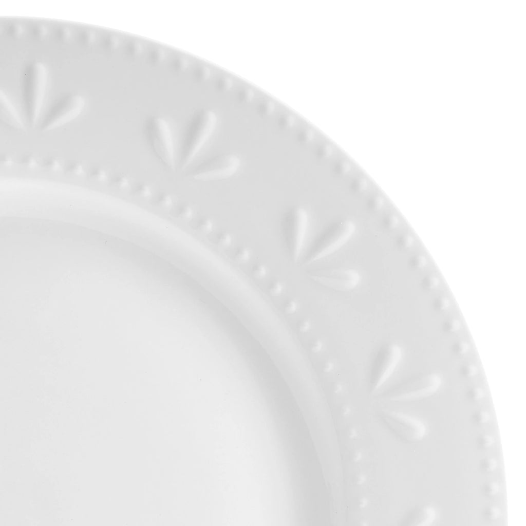 12-Piece White Porcelain Dinnerware Set L292