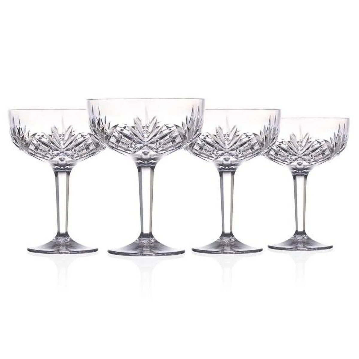 Clear Acrylic Champagne Coupe Glass Set of 4 B917