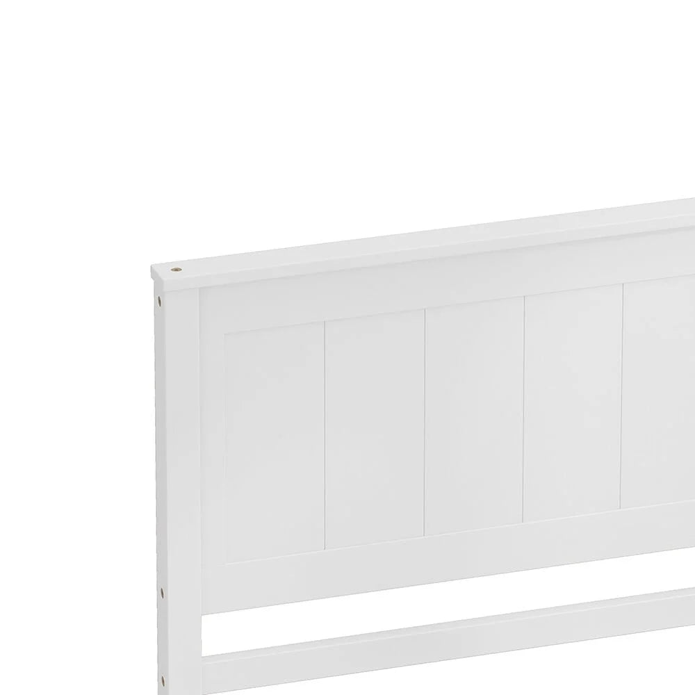 Queen White Platform Bed Frame with Headboard L2393