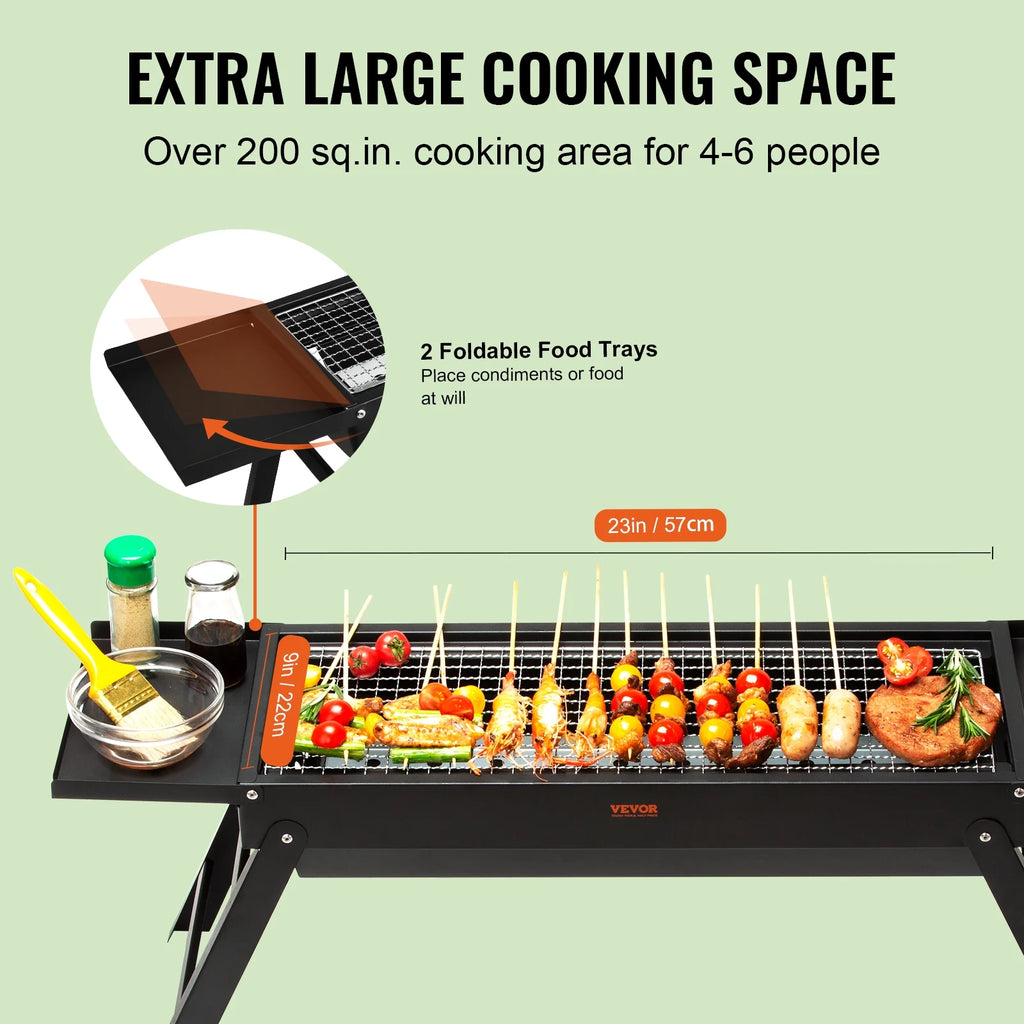Foldable Portable Charcoal BBQ Grill Z345084