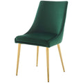 Green Velvet Fabric Metal Steel Dining Chair C188