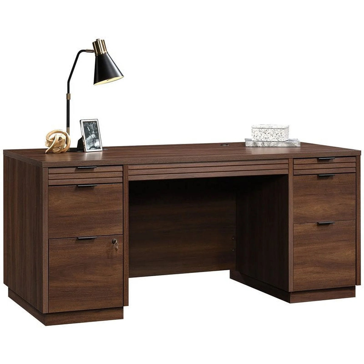 3-Piece Executive Desk & Hutch & Office Credenza Set W7304