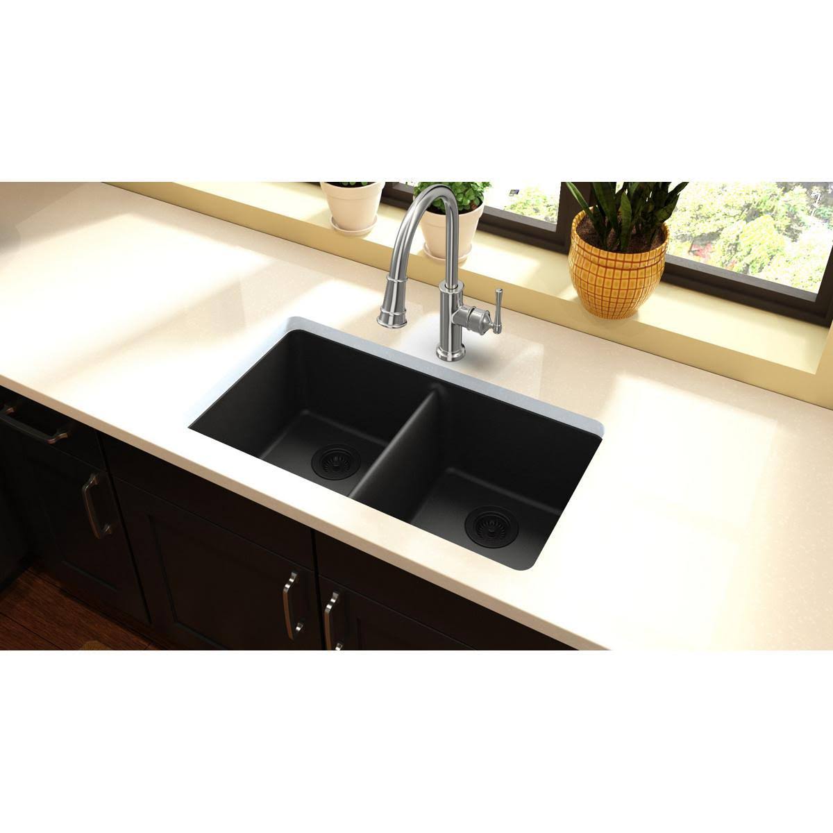 33-in Double-Bowl Undermount Kitchen Sink N4961