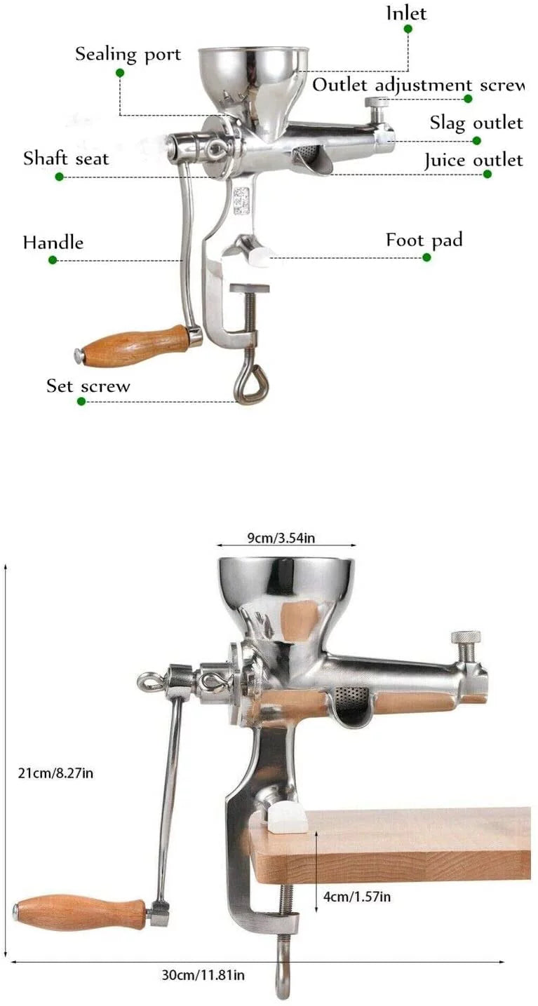 Stainless Steel Manual Wheatgrass Juicer H33087