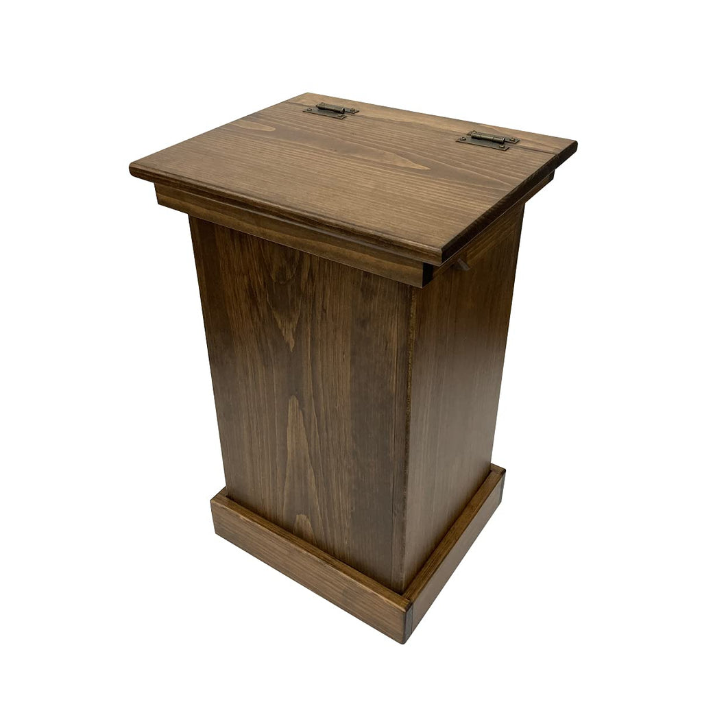 Lift Top Solid Wood Trash Can Cabinet Y689601