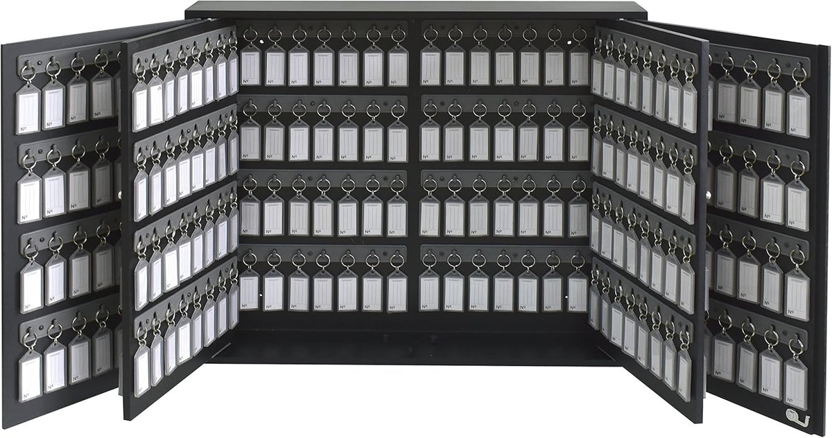 Key Cabinet Organizer 256 Positions with Lock Wall Mount Black T101620