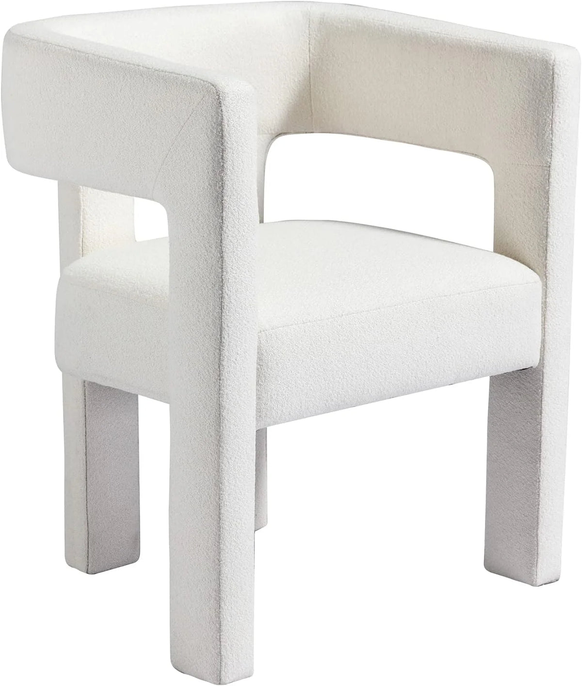 Beige Upholstered Accent Chair with Solid Wood Frame W4633