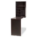 Dark Brown Wood Wall-Mounted Folding Desk X514