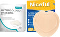 5 Packs Sacral Silicone Foam Dressing 9x9 in, 10 Packs Hydrocolloid Dressing S744948