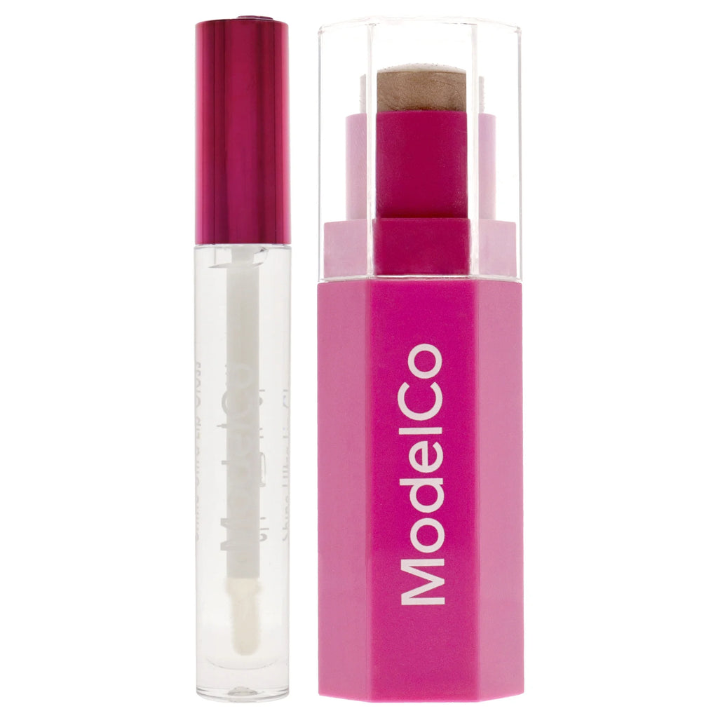 Highlighter Stick and Lip Gloss Kit, 2 Pc Q950231