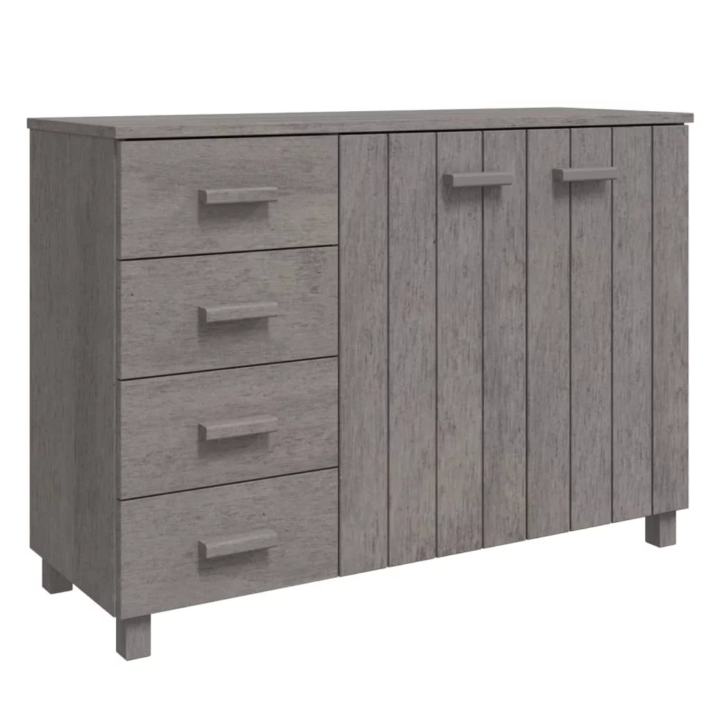 Light Gray Solid Wood Pine Sideboard S768195