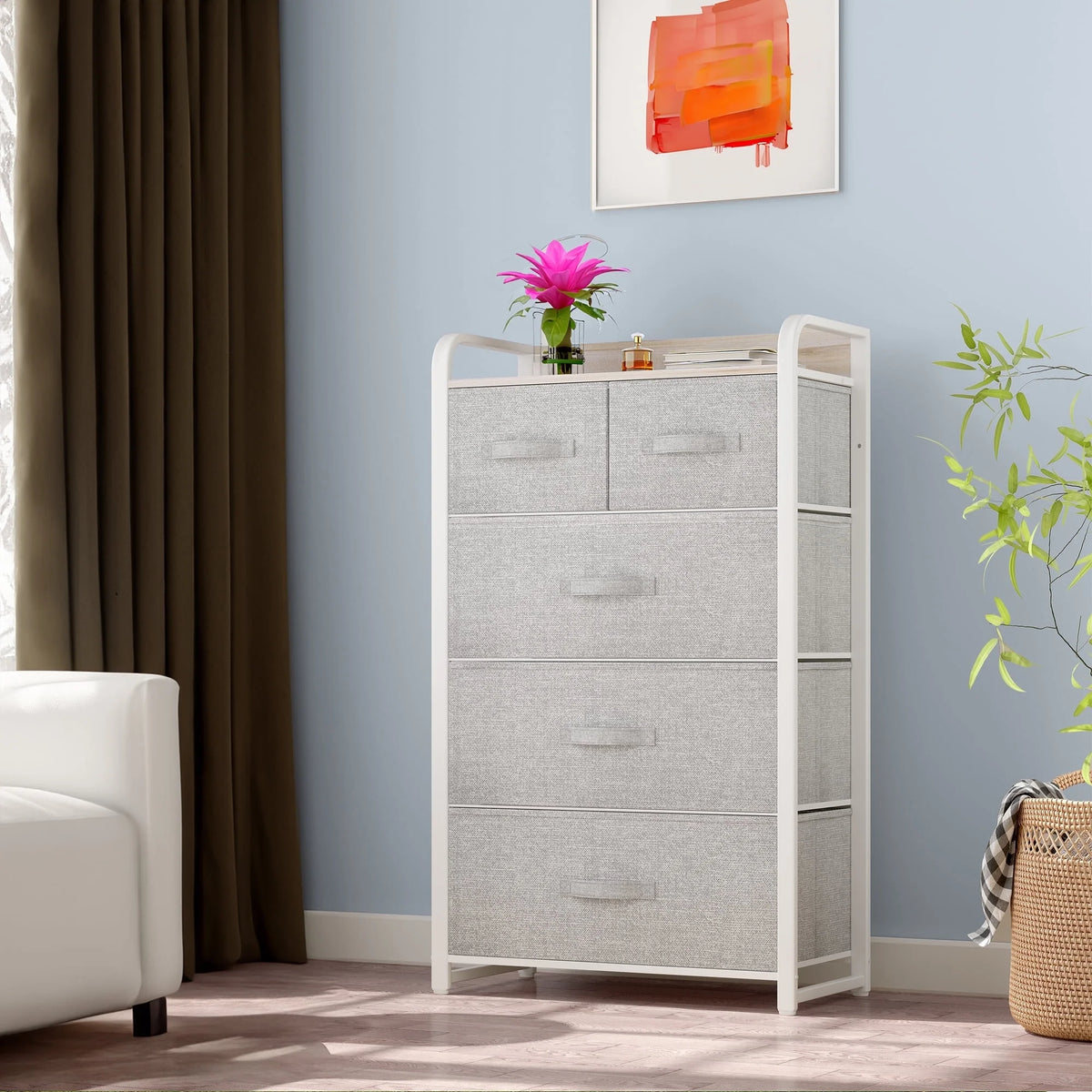 5 Drawer Storage Organizer with Top Shelf J161132