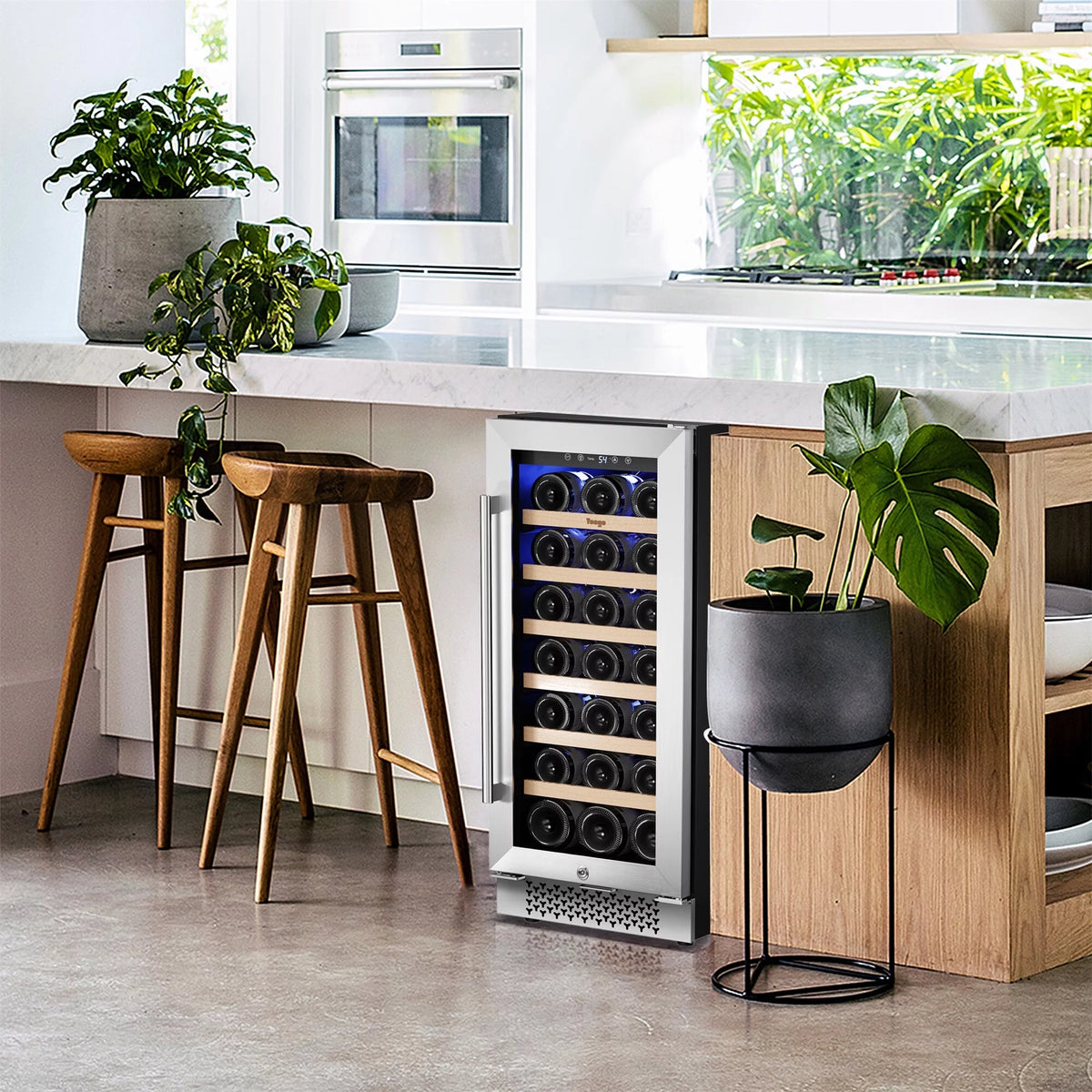 15" 33 Bottle Dual Zone Wine Cooler Refrigerator K7657