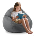 Black Memory Foam Bean Bag Chair with Handle I463857