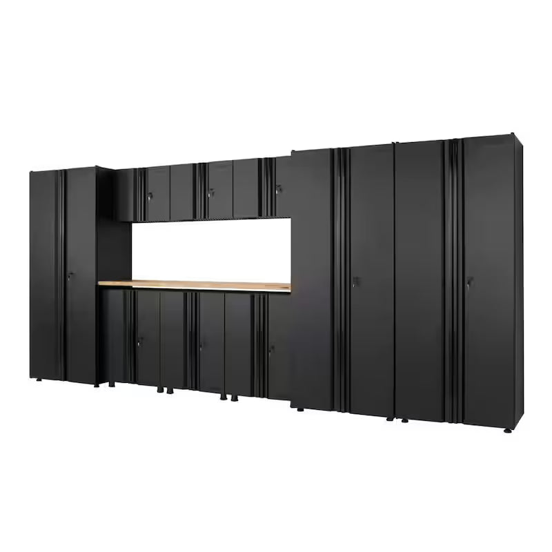 10-Piece Welded Steel Garage Storage System in Black N8820