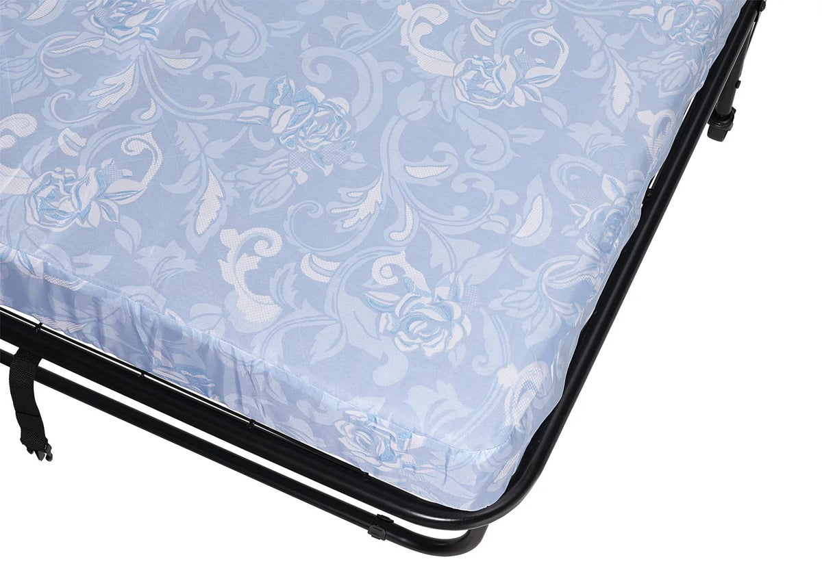 Folding Rollaway Guest Bed with 5 Inch Mattress, Twin Y53672