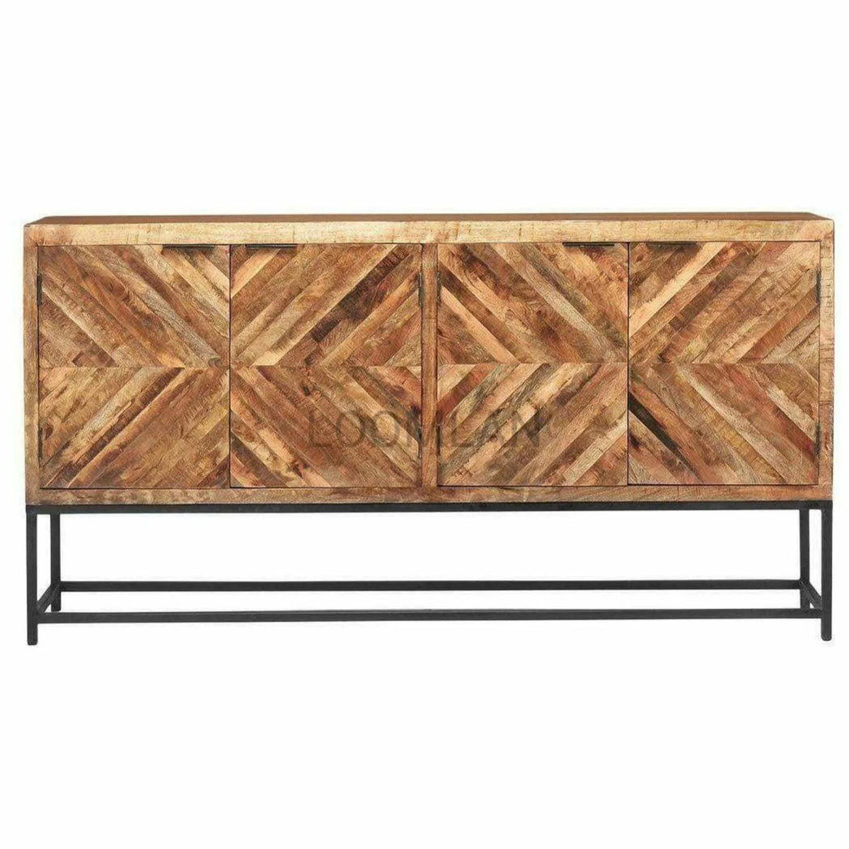 Reclaimed Wood Sideboard Credenza on Metal Stand A671
