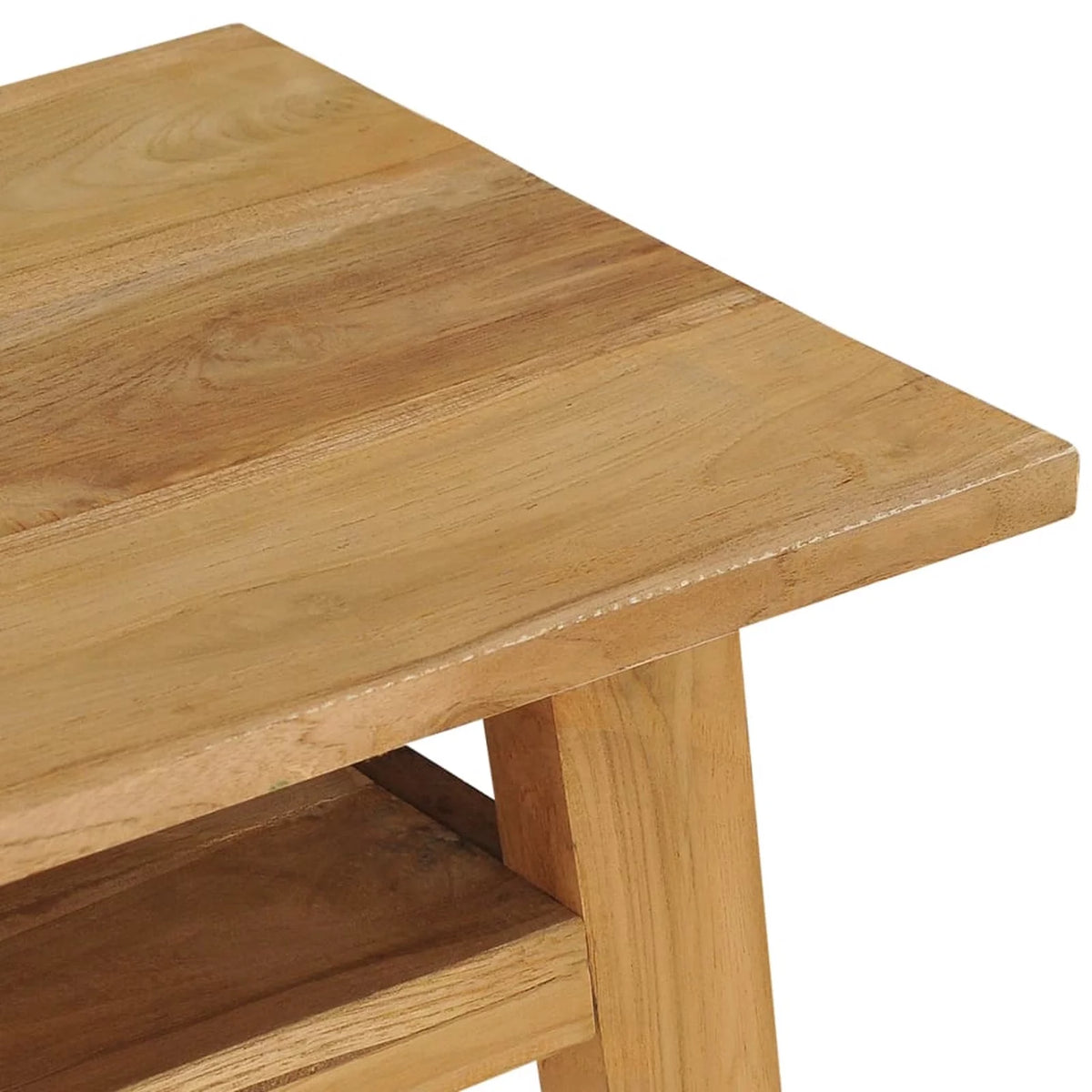 Teak Wood Console Table with 3 Open Shelves P866886
