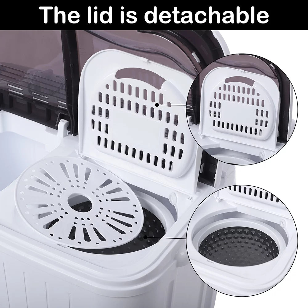 Portable Compact Semi-Automatic Washer 14.3 lb Capacity Y51498