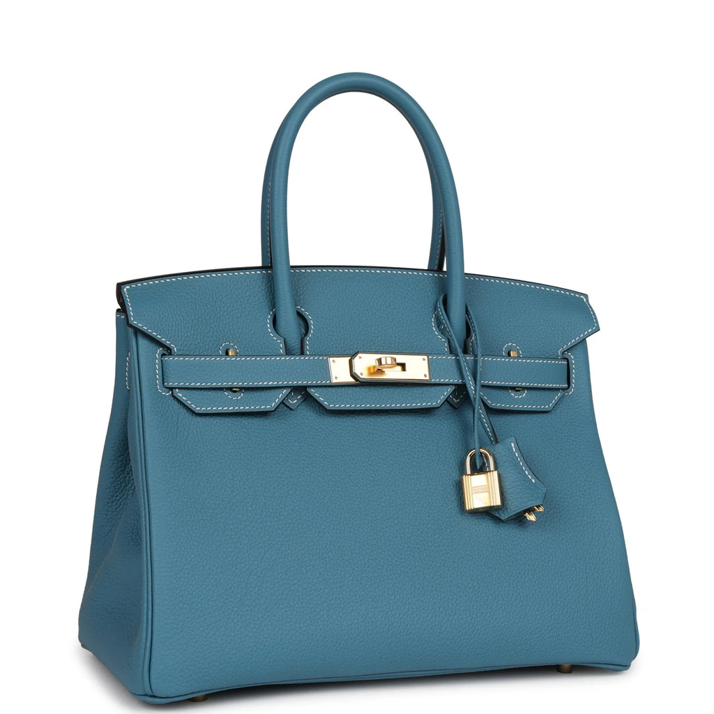 Blue Jean Togo Leather Bag C258448