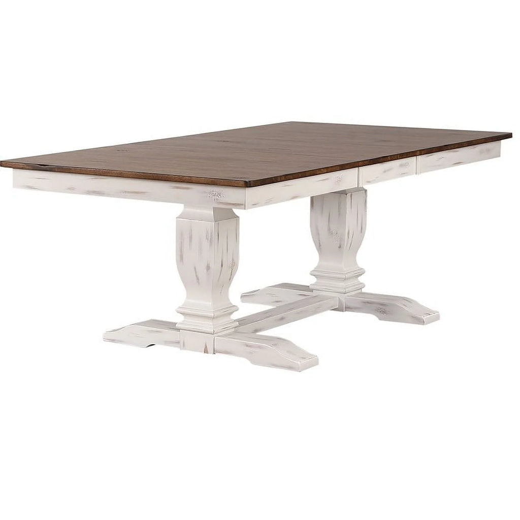 Double Pedestal Wood Dining Table H5008