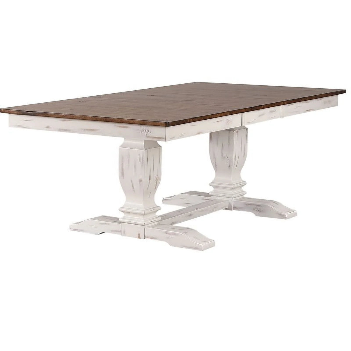 Double Pedestal Wood Dining Table H5008