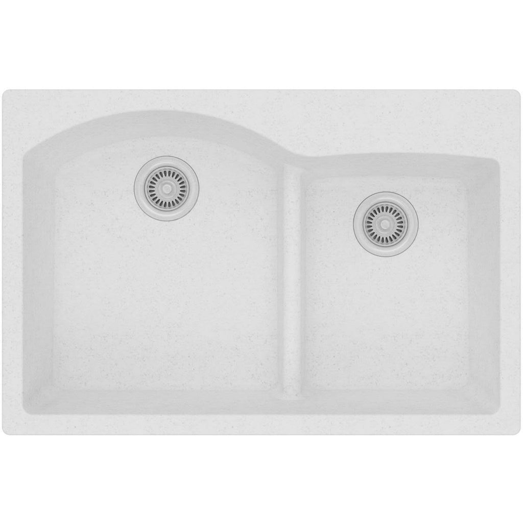 Black Double Offset Bowl Kitchen Sink H83028
