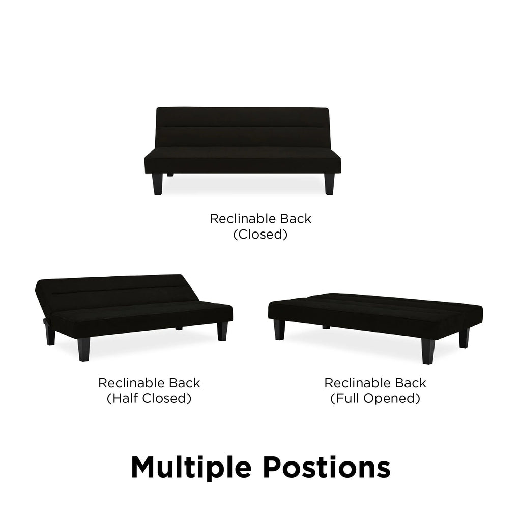 Black Microfiber Futon Y9883