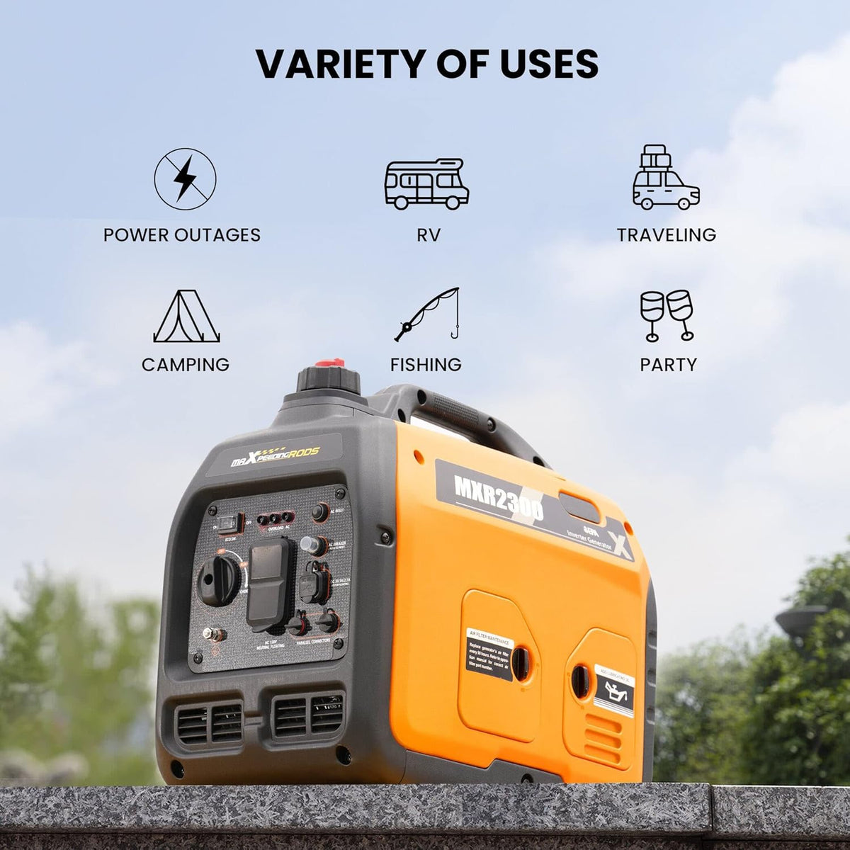 Portable Gas Powered Inverter Generator 1800W/2300W L1059