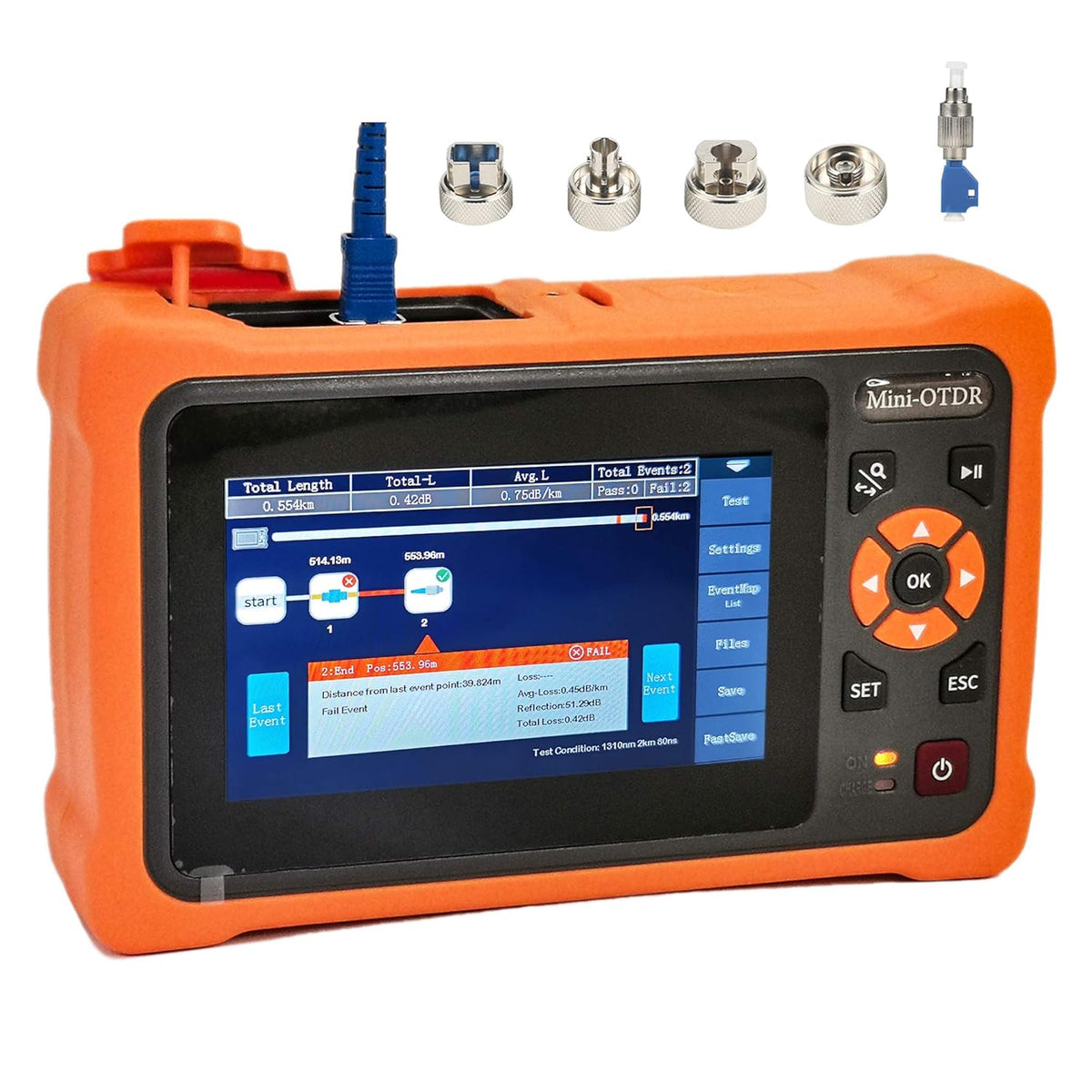 1310/1550nm 26/24dB Touch Screen Optical Network Tester Q25480
