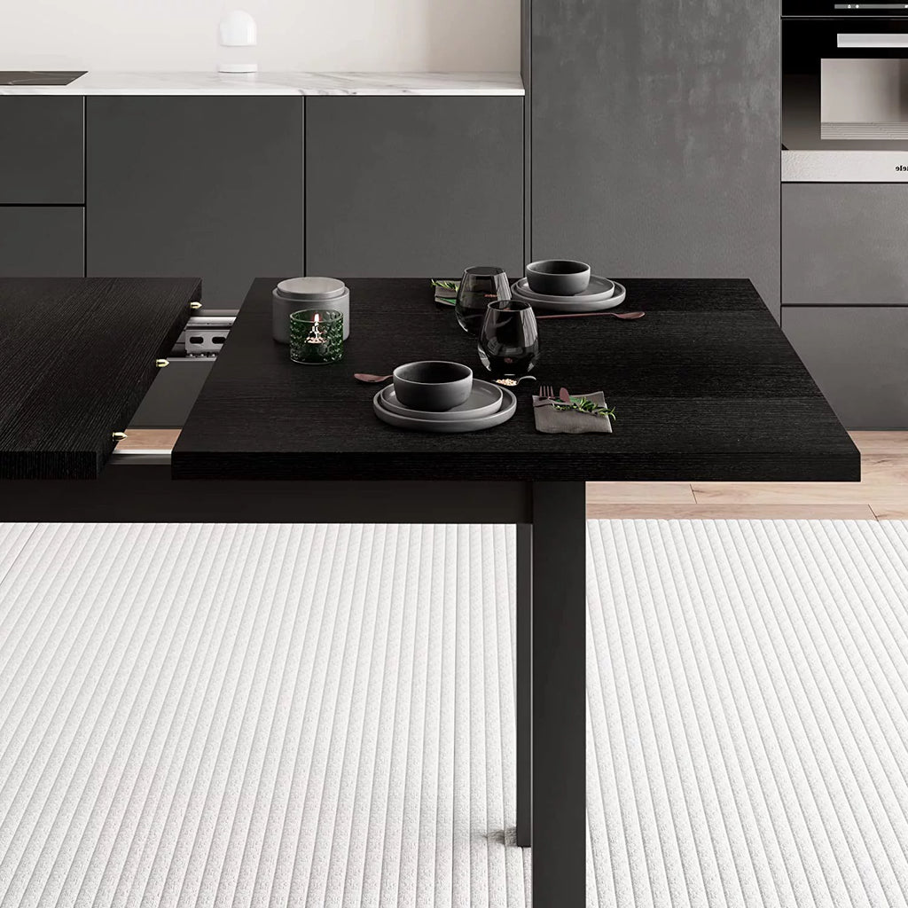 Space Saving Extendable Dining Table Set with Benches X730289