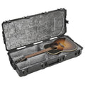 Injection Molded Acoustic Guitar Flight Case with TSA Latches & Wheels Z876