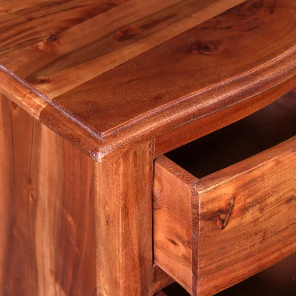 Nightstand with Drawers Acacia Wood F8366