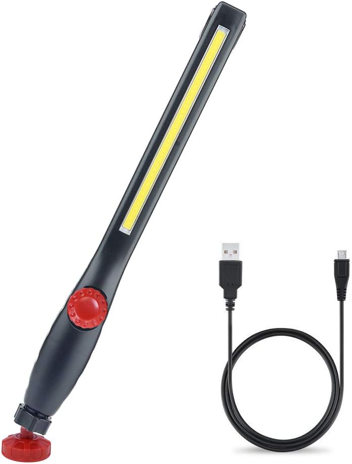 USB Rechargeable COB LED Inspection Lamp with Magnetic Plate and Hook D505