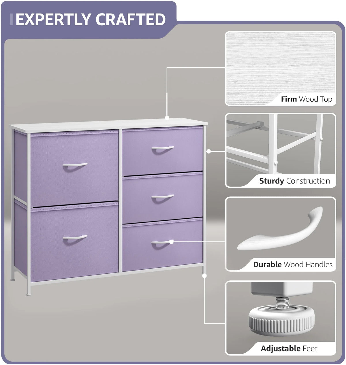 5 Drawer Dresser P9956
