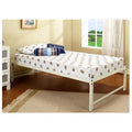 Hi Riser Bed with White Wood Posts and White Metal Frame F4734