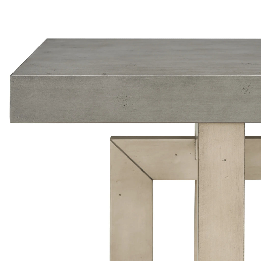 Contemporary Concrete Wood Top Console Table H8541
