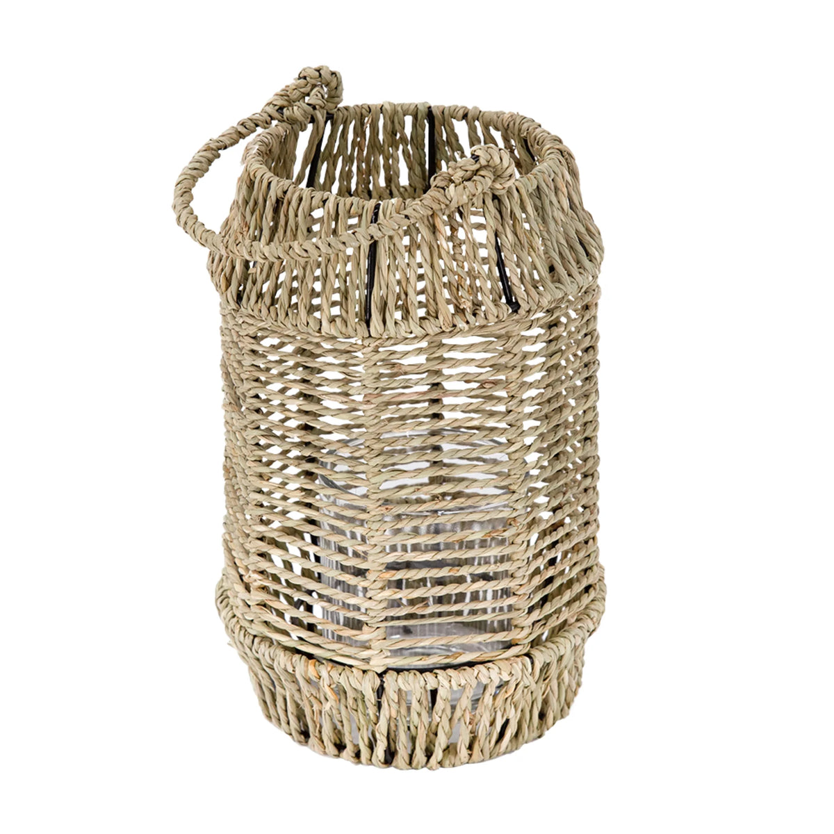 Seagrass Rope Wrapped Candle Lantern R866784