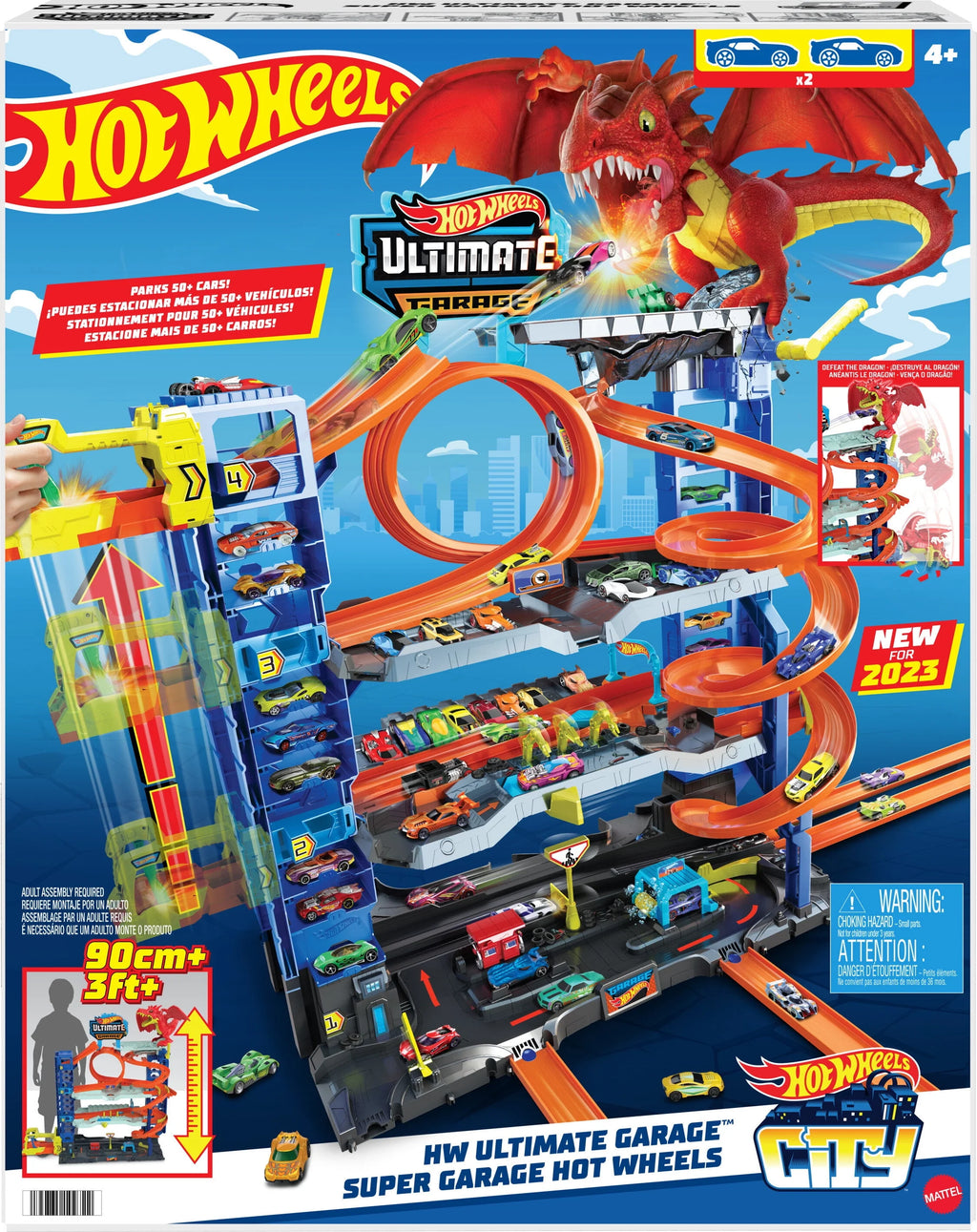 Toy Garage Playset with 2 Die-Cast Cars K85383