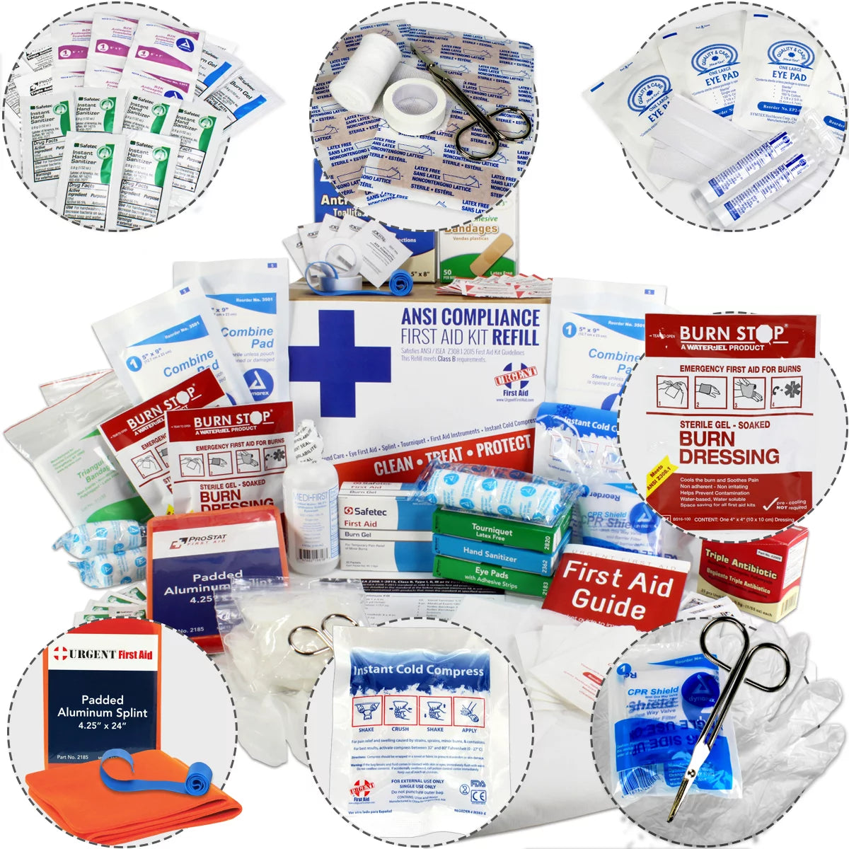 50 Person 196 Pieces ANSI Class B First Aid Kit Refill A10304