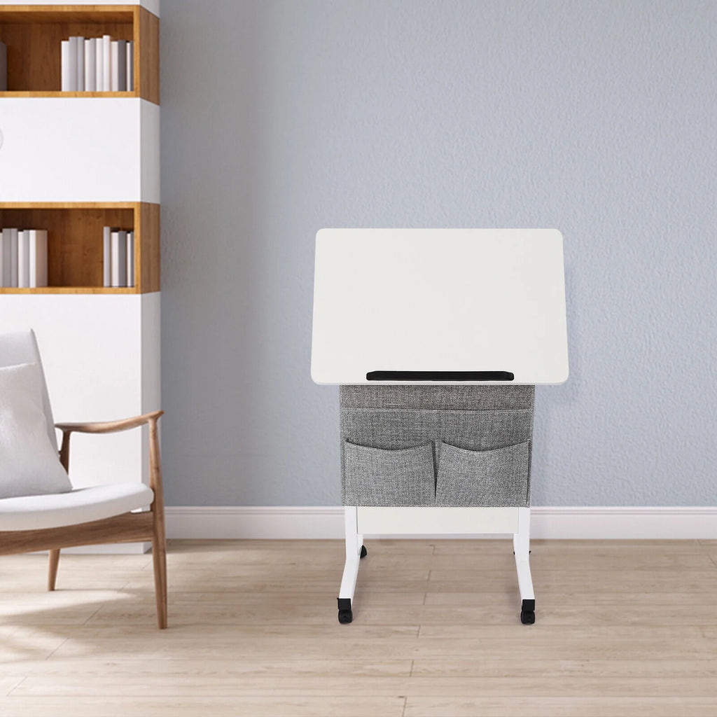 Adjustable Rolling Laptop Desk with Storage P937235